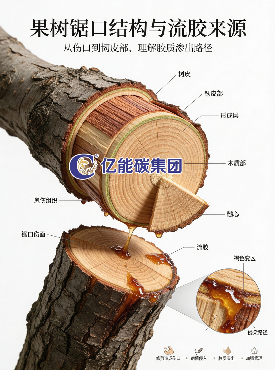 果树流胶病锯口结构拆解图